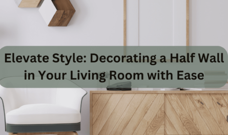 how to decorate half wall in living room