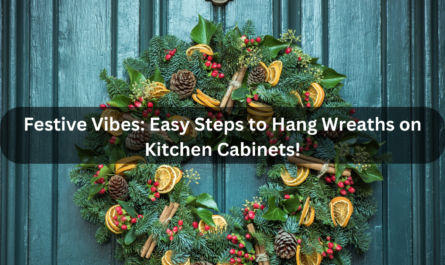 how to hang wreaths on kitchen cabinets