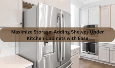How To Add Shelves Under Kitchen Cabinets